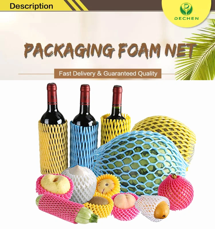 Fruit Shockproof Packaging Colorful Foam Sleeve Tubular Net